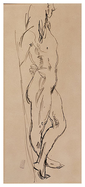 Nu de profil, 
1921 by Jules PASCIN